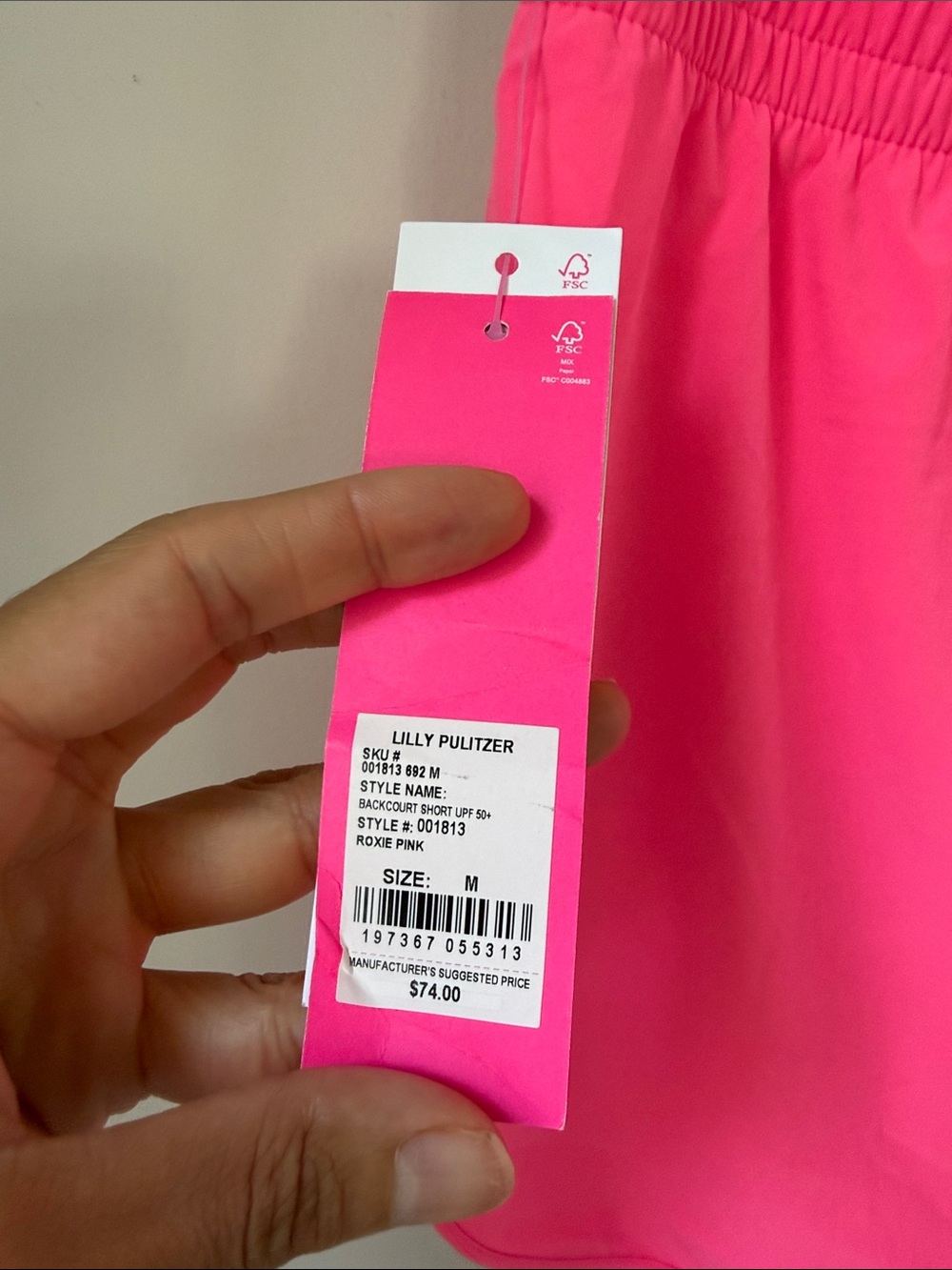 Lilly Pulitzer Luxlectic Backcourt Short 50 SPF Roxie Pink Athletic Shorts - Picture 4 of 5
